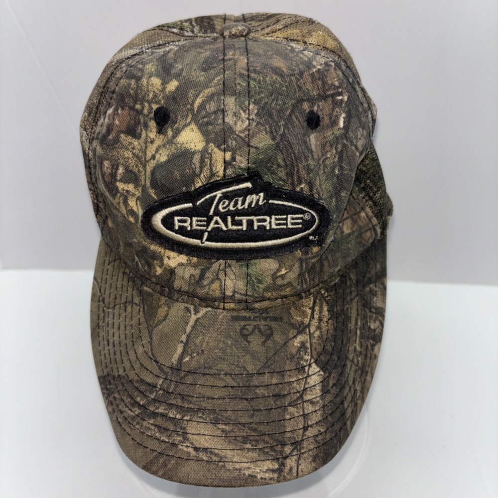 Team Realtree Baseball Cap Multicolor One Size Adjustable Camouflage Cotton